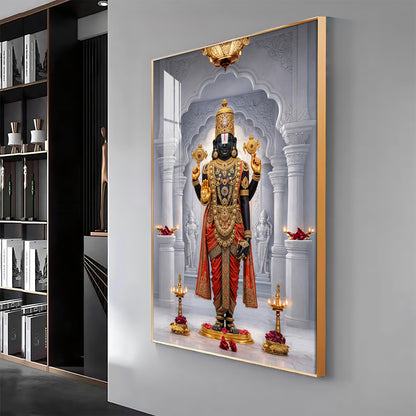 Lord Venkateswara Premium Acrylic Vertical Wall Art