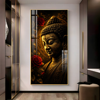 Beautiful Divine Buddha Premium Acrylic Vertical Wall Art