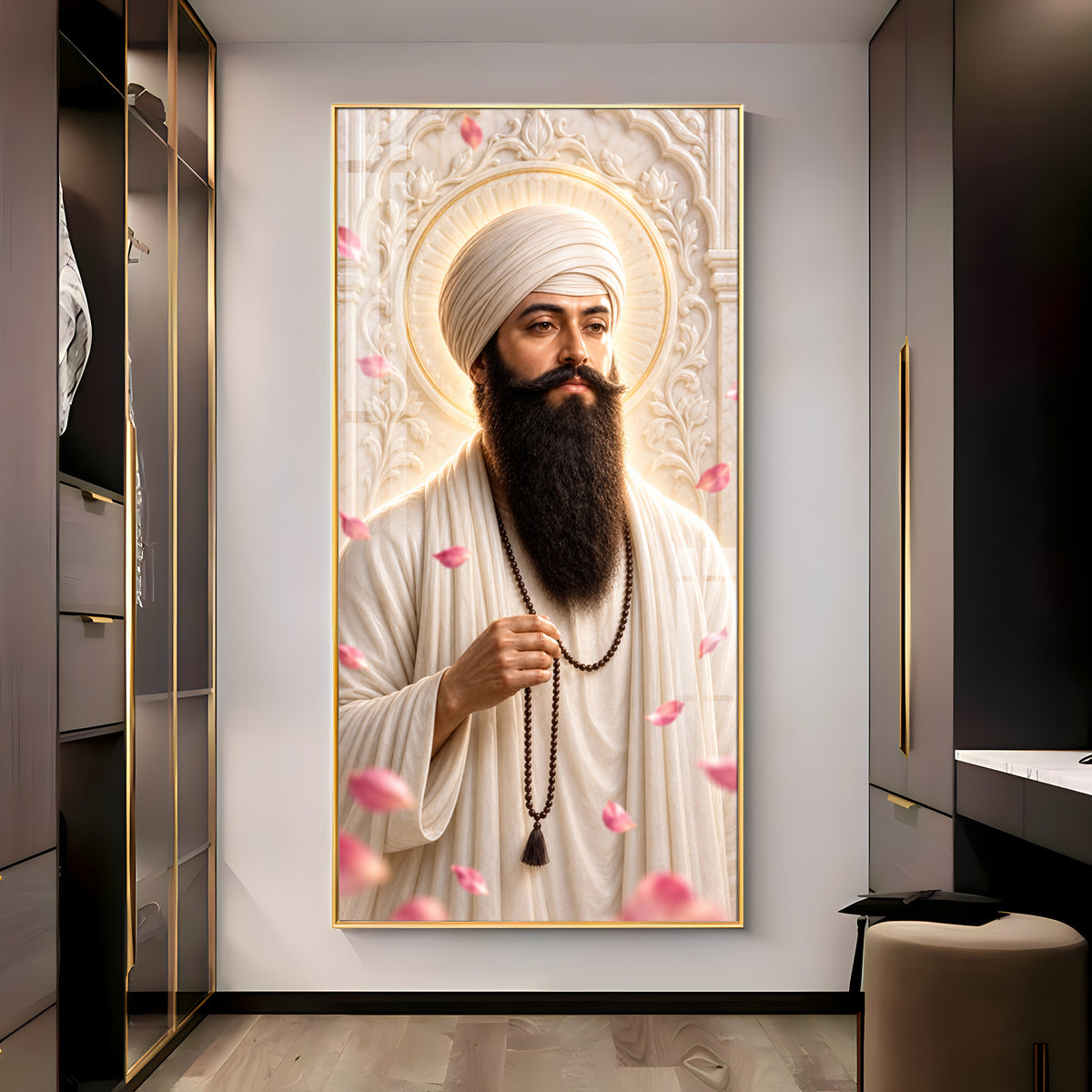 Guru Ram Das Ji Premium Acrylic Vertical Wall Art