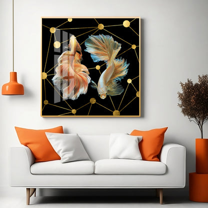 Betta Fish Premium Acrylic Square Wall Art