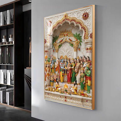 Jay Shri Ram Darbar Premium Acrylic Vertical Wall Art