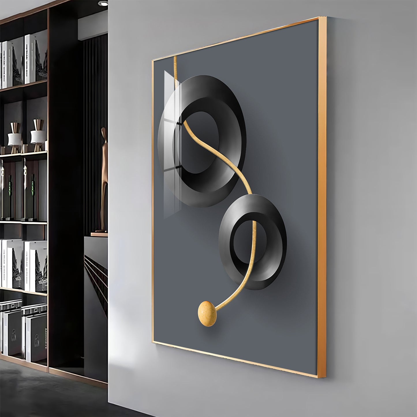 Aerial Rings Premium Acrylic Vertical Wall Art