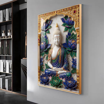 Radiance of Inner Peace of Buddha Premium Acrylic Vertical Wall Art