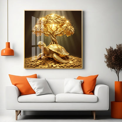 Vastu Kalpavriksha Premium Acrylic Square Wall Art