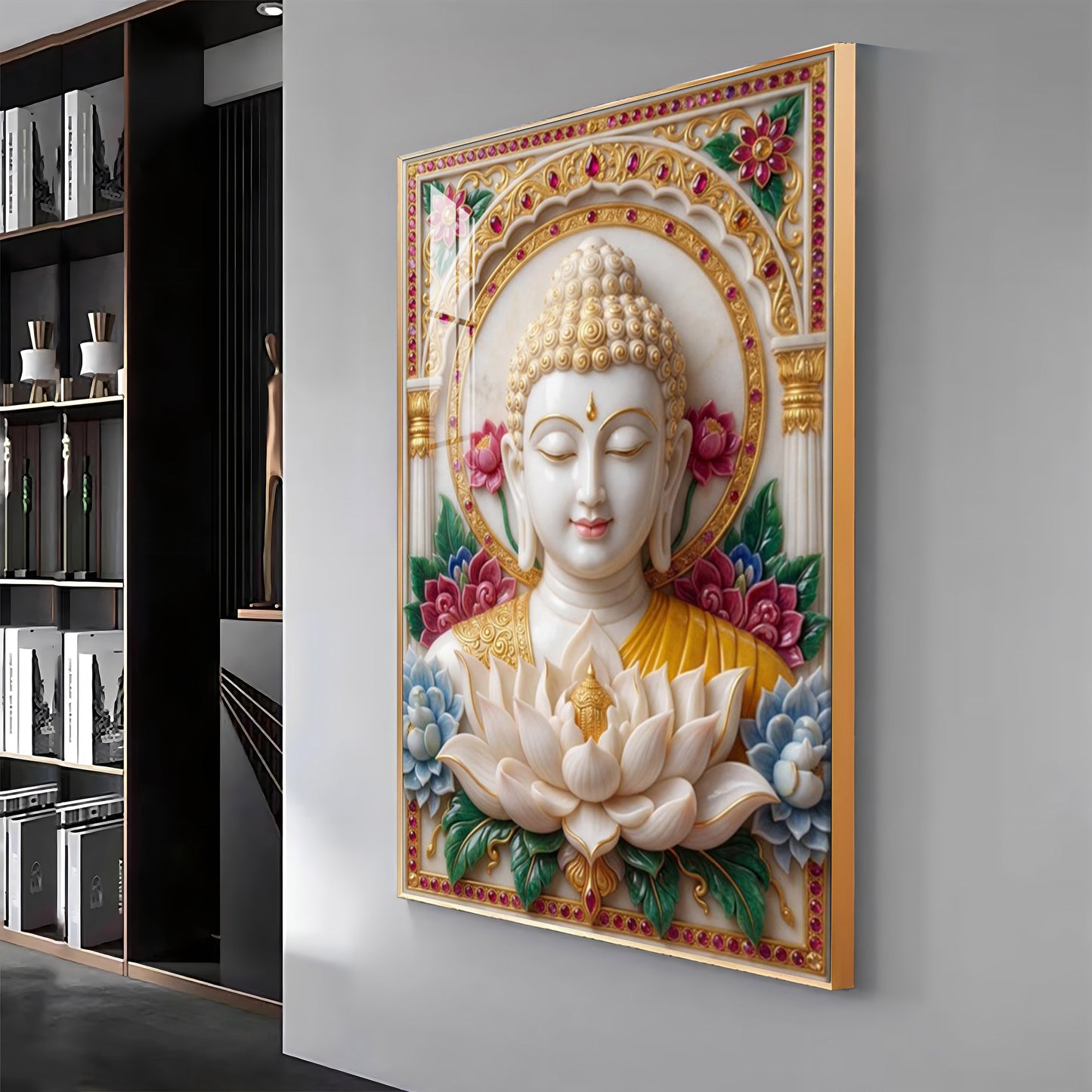 Inner Radiance Peace Of Buddha Premium Acrylic Vertical Wall Art