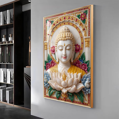 Inner Radiance Peace Of Buddha Premium Acrylic Vertical Wall Art
