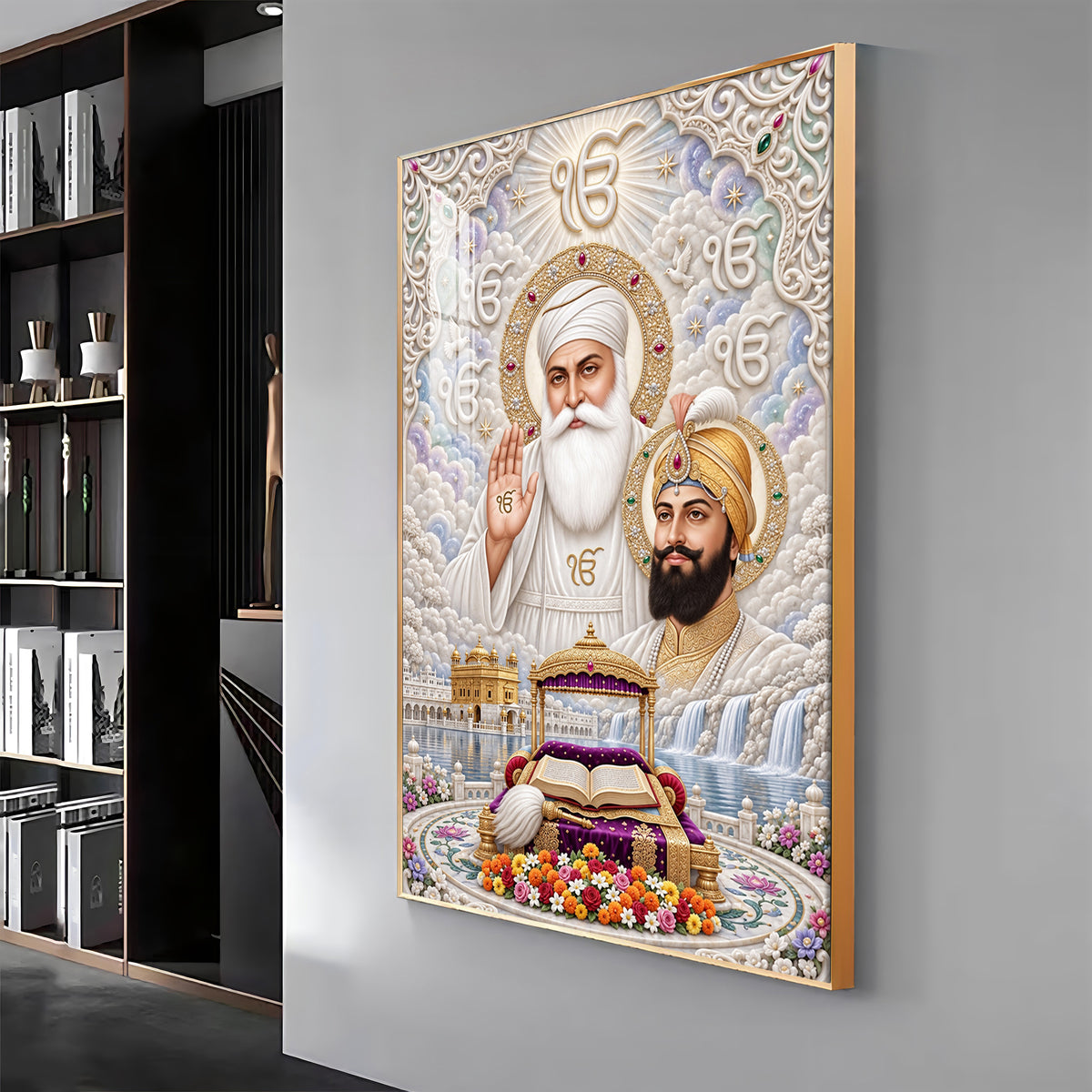 Guru Nanak Dev Ji & Guru Gobind Singh Ji Premium Acrylic Vertical Wall Art