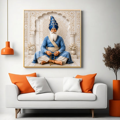 Baba Deep Singh Ji Premium Acrylic Square Wall Art