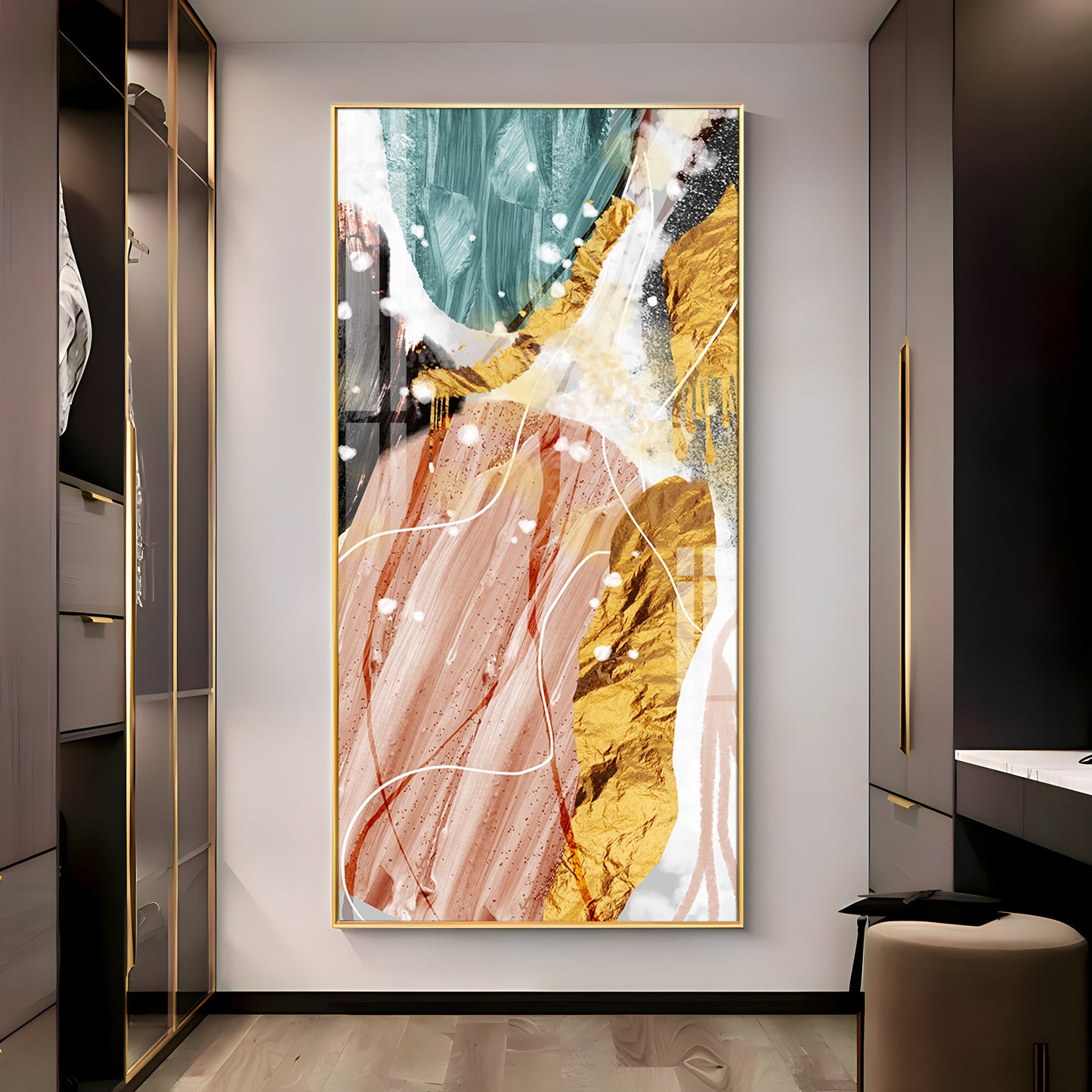 Abstract Aura Premium Acrylic Vertical Wall Art