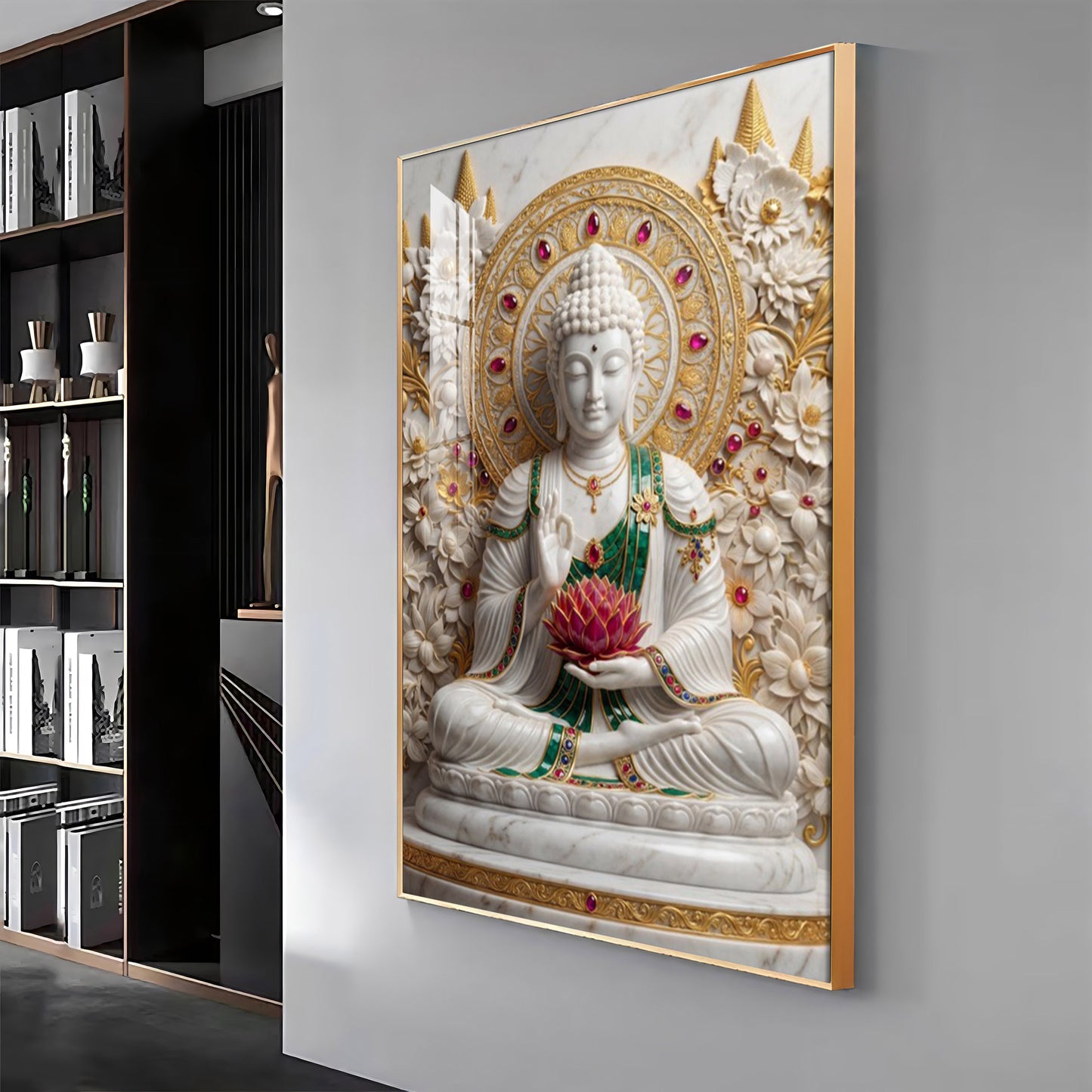 Enlightened Buddha Premium Acrylic Vertical Wall Art