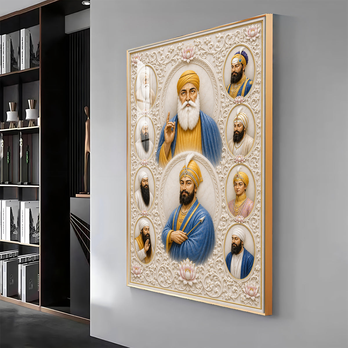 Divine 10 Gurus Premium Acrylic Vertical Wall Art