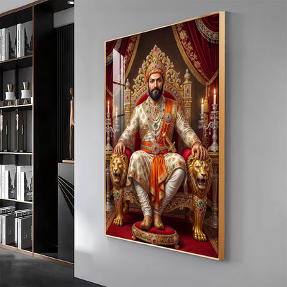 Chhatrapati Shivaji Maharaj Premium Acrylic Vertical Wall Art