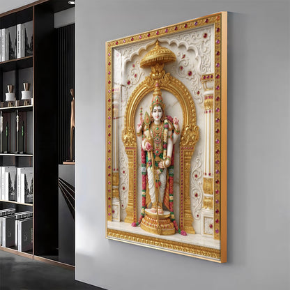 Lord Murugan Ji Premium Acrylic Vertical Wall Art