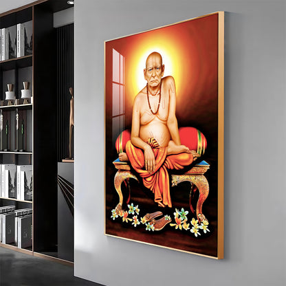 Portrait of Shri Swami Samartha Premium Vertical Acrylic Wall Art
