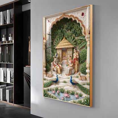 Lord Ram, Devi Sita & Lakshmana Premium Acrylic Vertical Wall Art