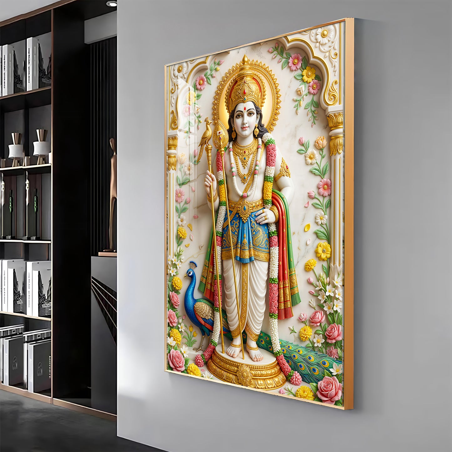 Murugan Premium Acrylic Vertical Wall Art