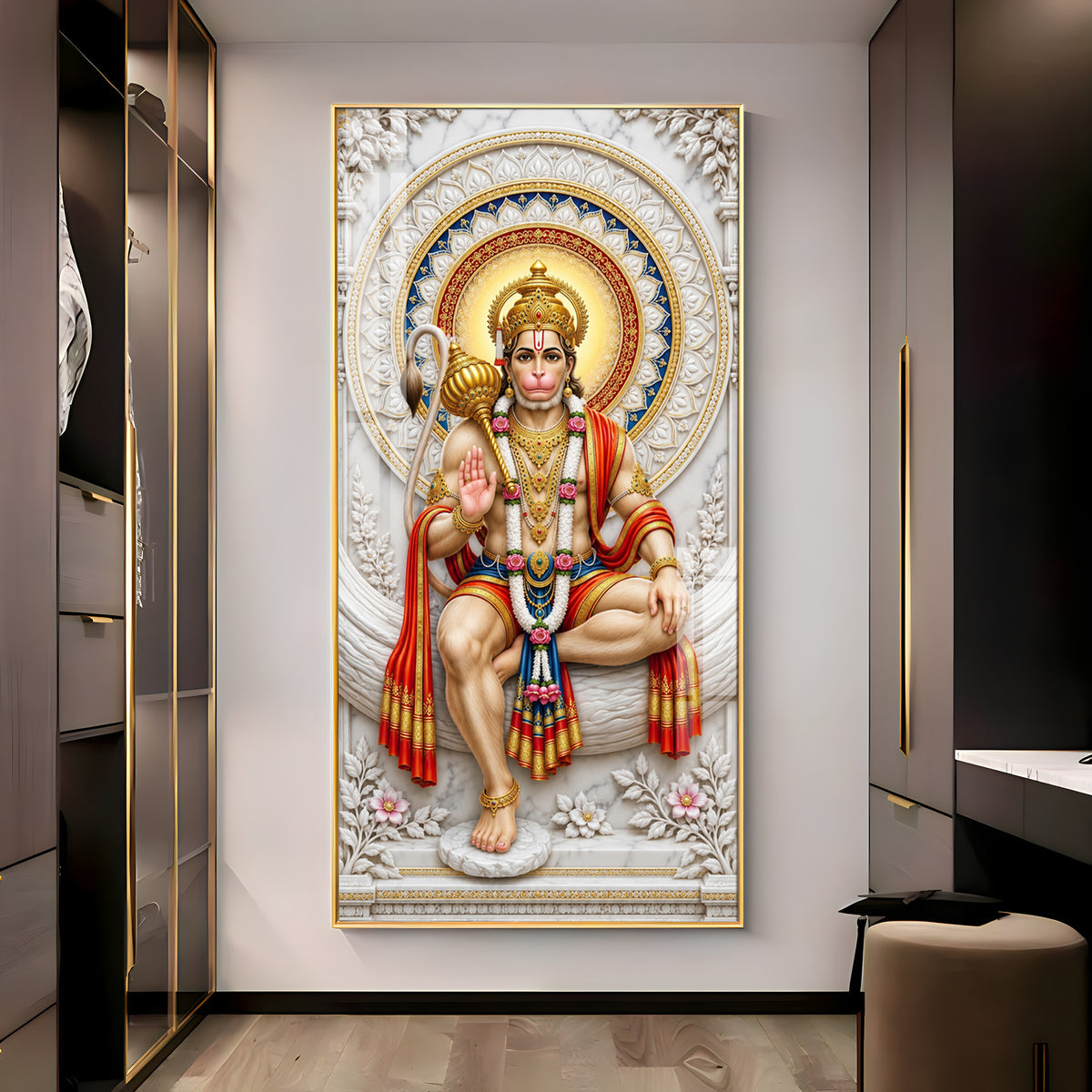 Sankat Mochan Premium Acrylic Vertical Wall Art