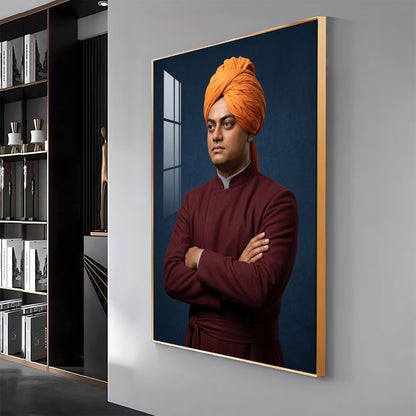 Shri Swami Vivekanand Premium Acrylic Vertical Wall Art