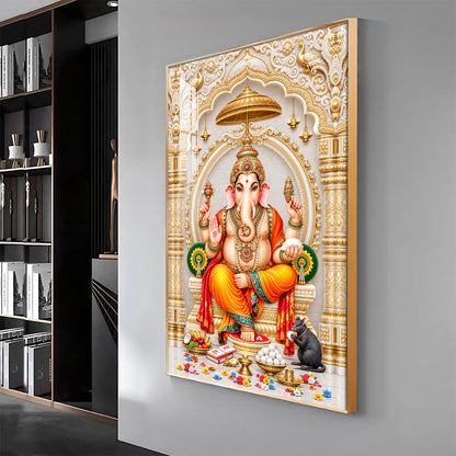 Siddhivinayak Premium Acrylic Vertical Wall Art