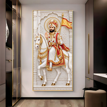Baba Ramdevji Premium Acrylic Vertical Wall Art