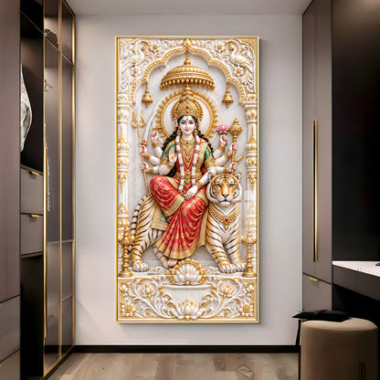 Royal Durga Maa Premium Acrylic Vertical Wall Art