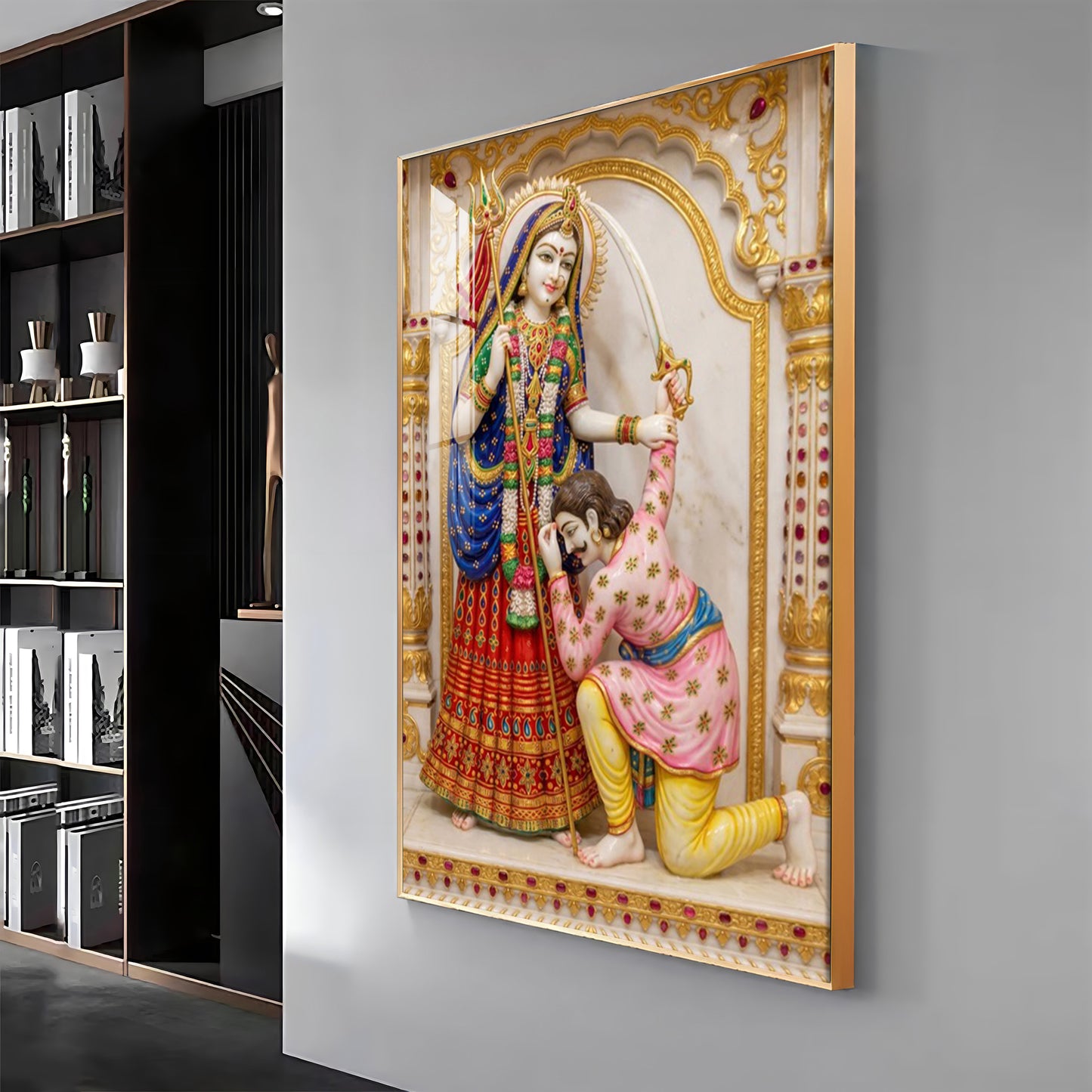Hindu goddess Khodiyar Mata Premium Acrylic Vertical Wall Art