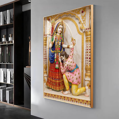 Hindu goddess Khodiyar Mata Premium Acrylic Vertical Wall Art