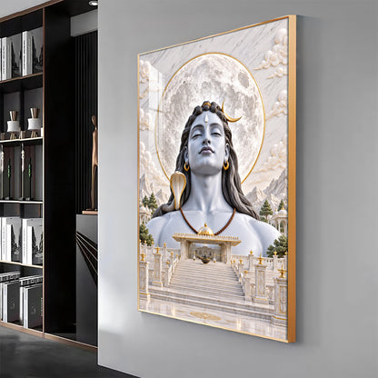 Adiyogi Shiva Premium Acrylic Vertical Wall Art