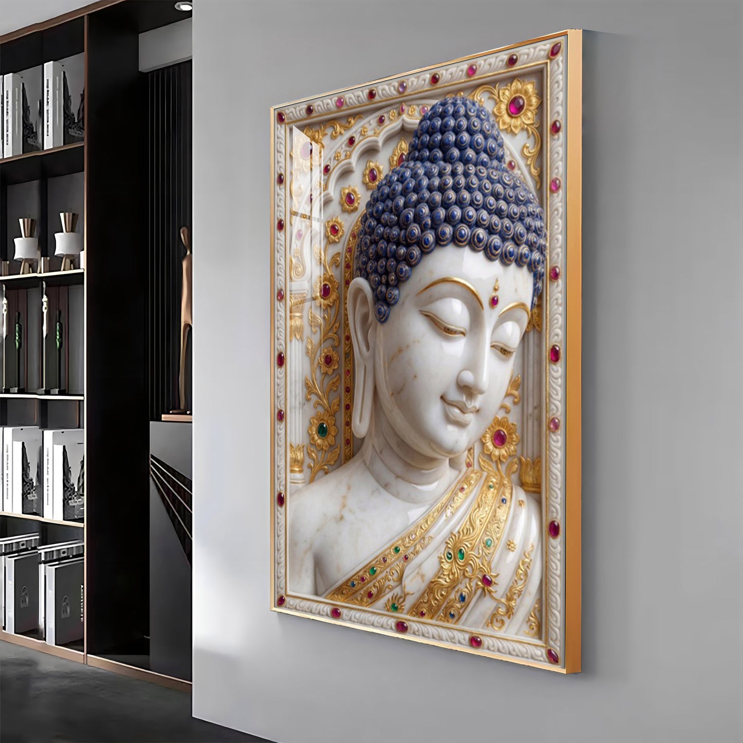 Divine Serenity Buddha Premium Acrylic Vertical Wall Art