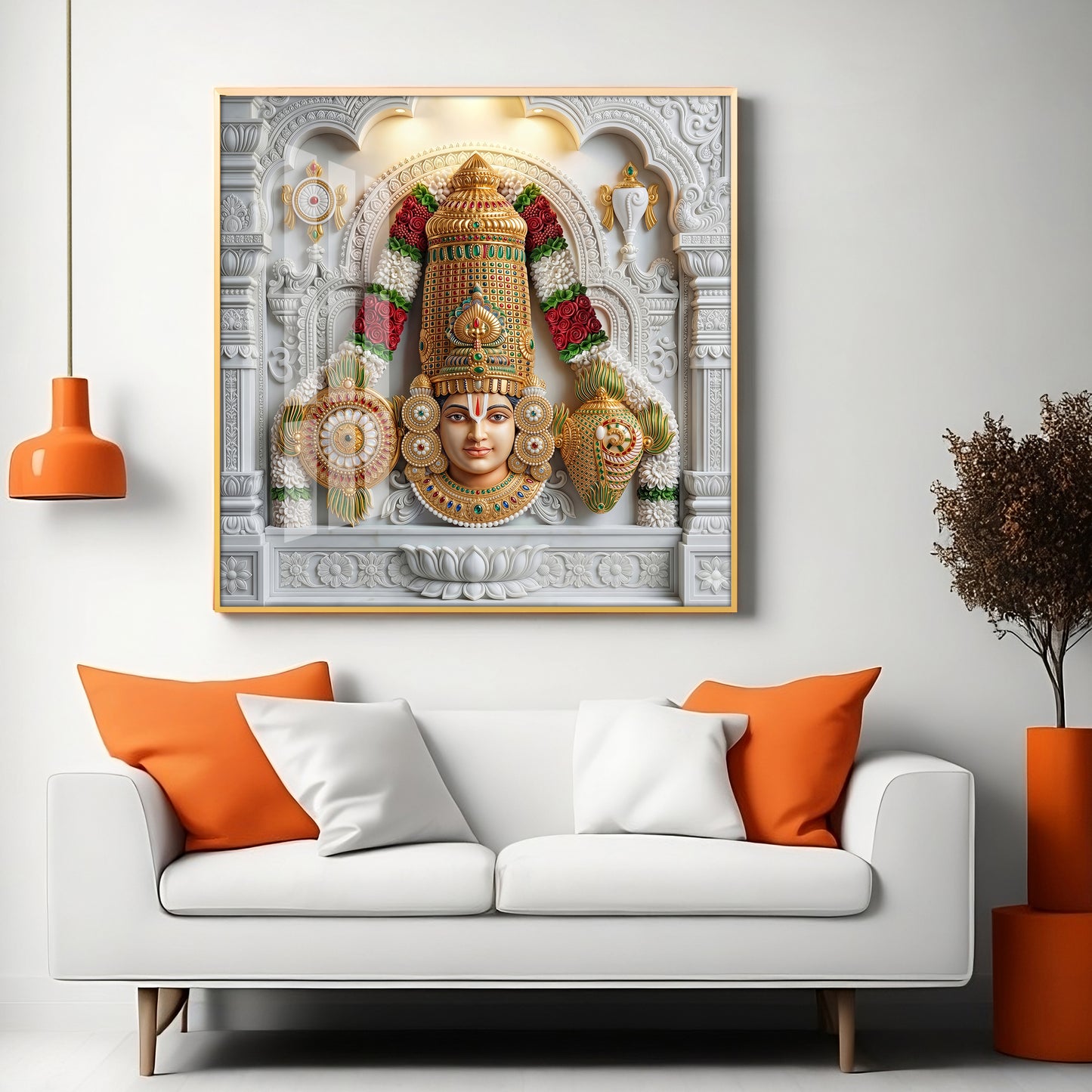 Lord Perumal Premium Acrylic Square Wall Art