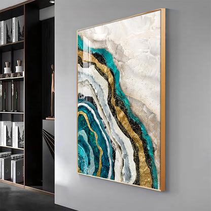 Timeless Striped Elegance Premium Acrylic Vertical Wall Art