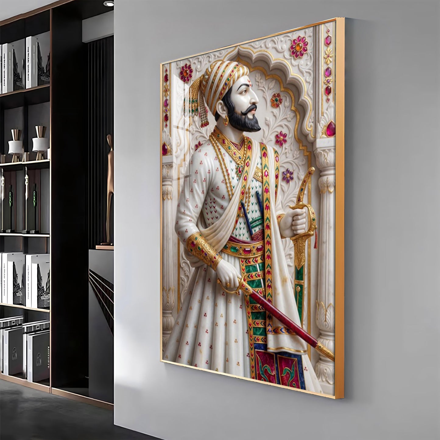 Royal Lagacy of Shivaji Maharaj Premium Acrylic Vertical Wall Art