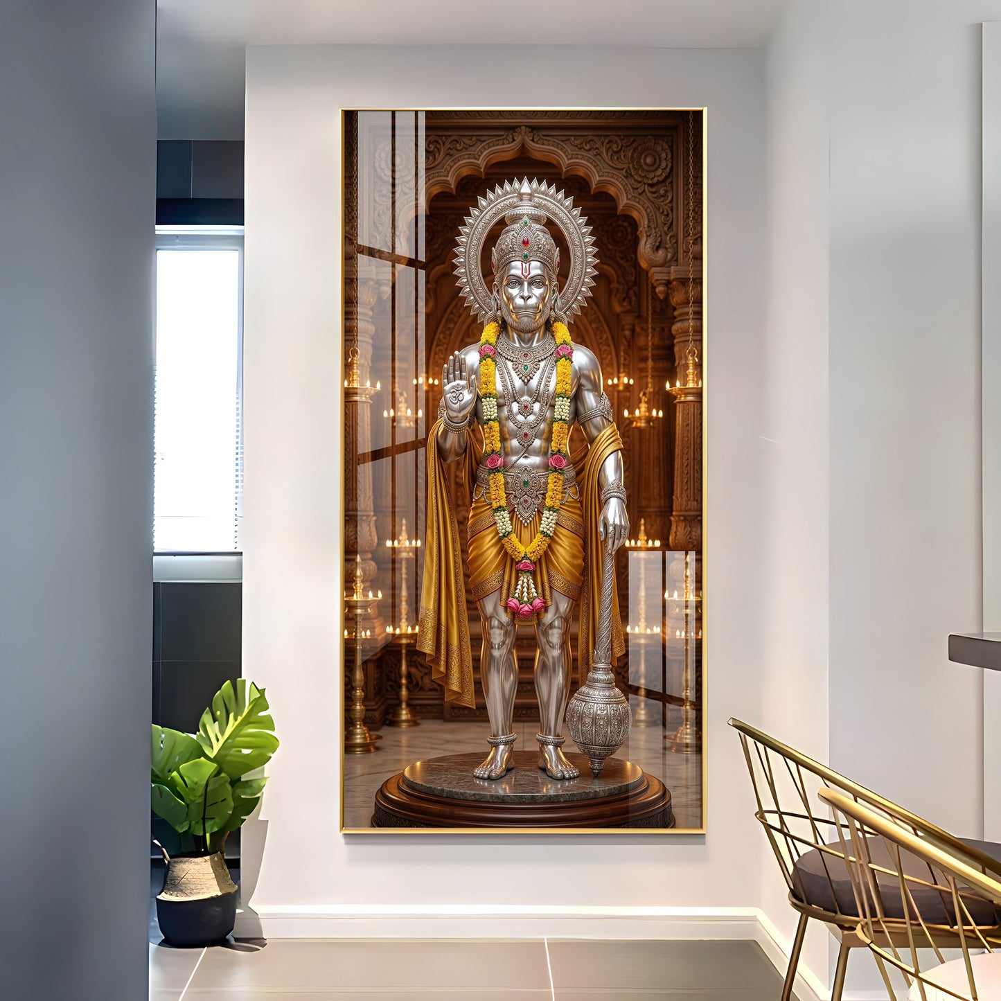 Jay Bajrangbali Premium Acrylic Vertical Wall Art