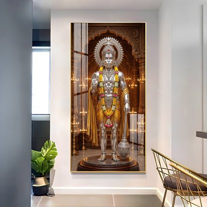Jay Bajrangbali Premium Acrylic Vertical Wall Art