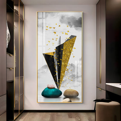 Geometric Minimalist Premium Acrylic Vertical Wall Art