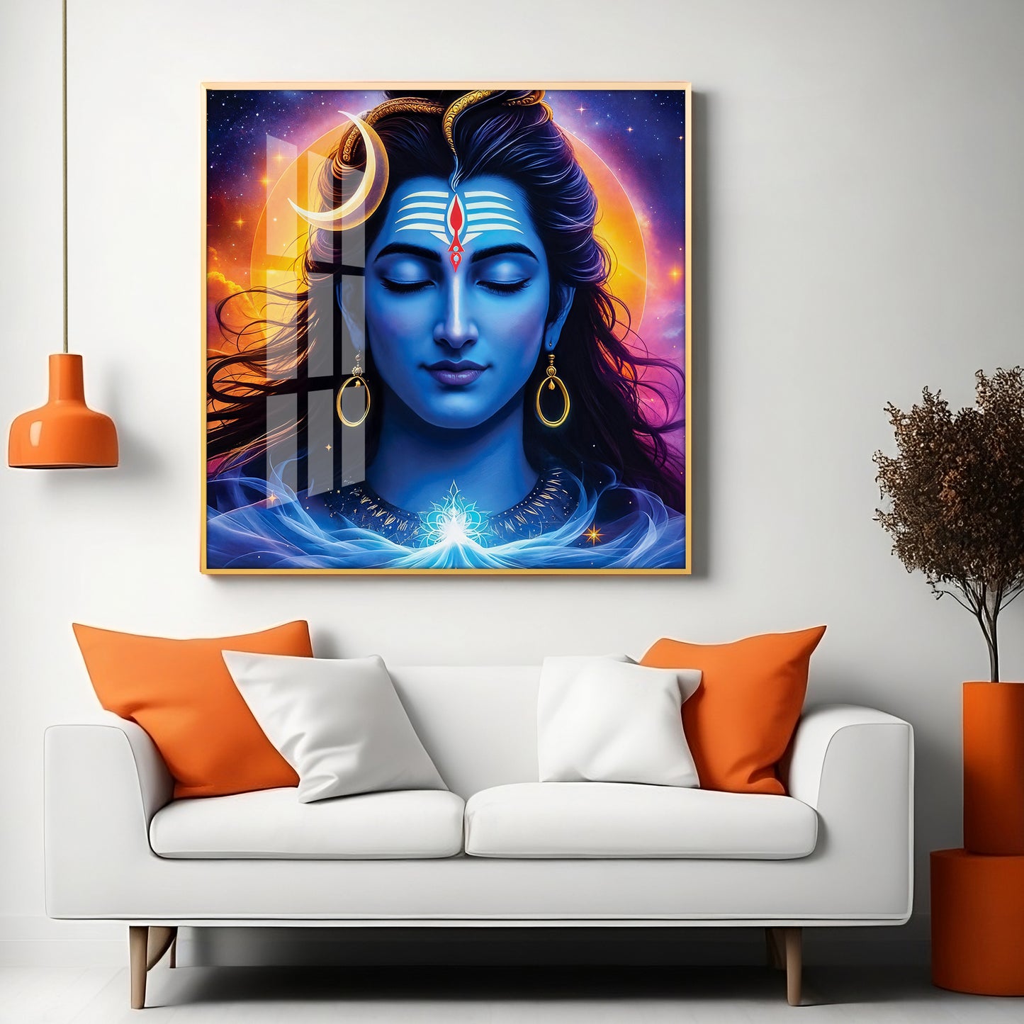 Lord Shiva Premium Acrylic Square Wall Art