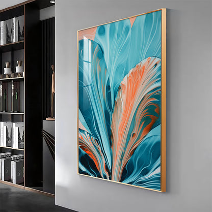 Vibrant Bloom Fusion Premium Acrylic Vertical Wall Art