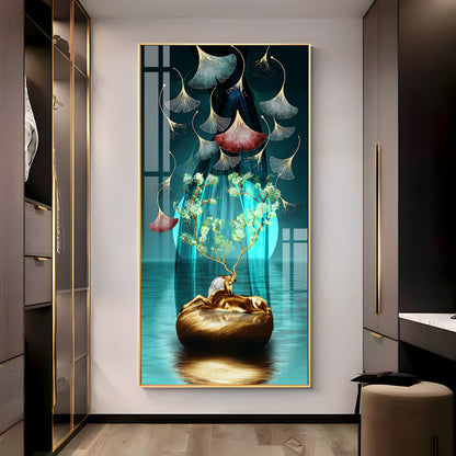Elegant Petal Premium Acrylic Vertical Wall Art