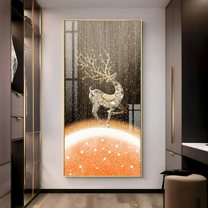 Tranquil Deer Portrait Premium Acrylic Vertical Wall Art
