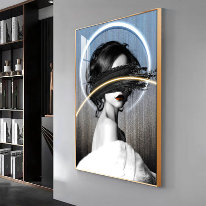 Classic Charm Of Modern Girl Premium Acrylic Vertical Wall Art