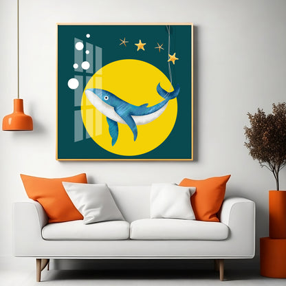Whale Ocean Premium Acrylic Square Wall Art