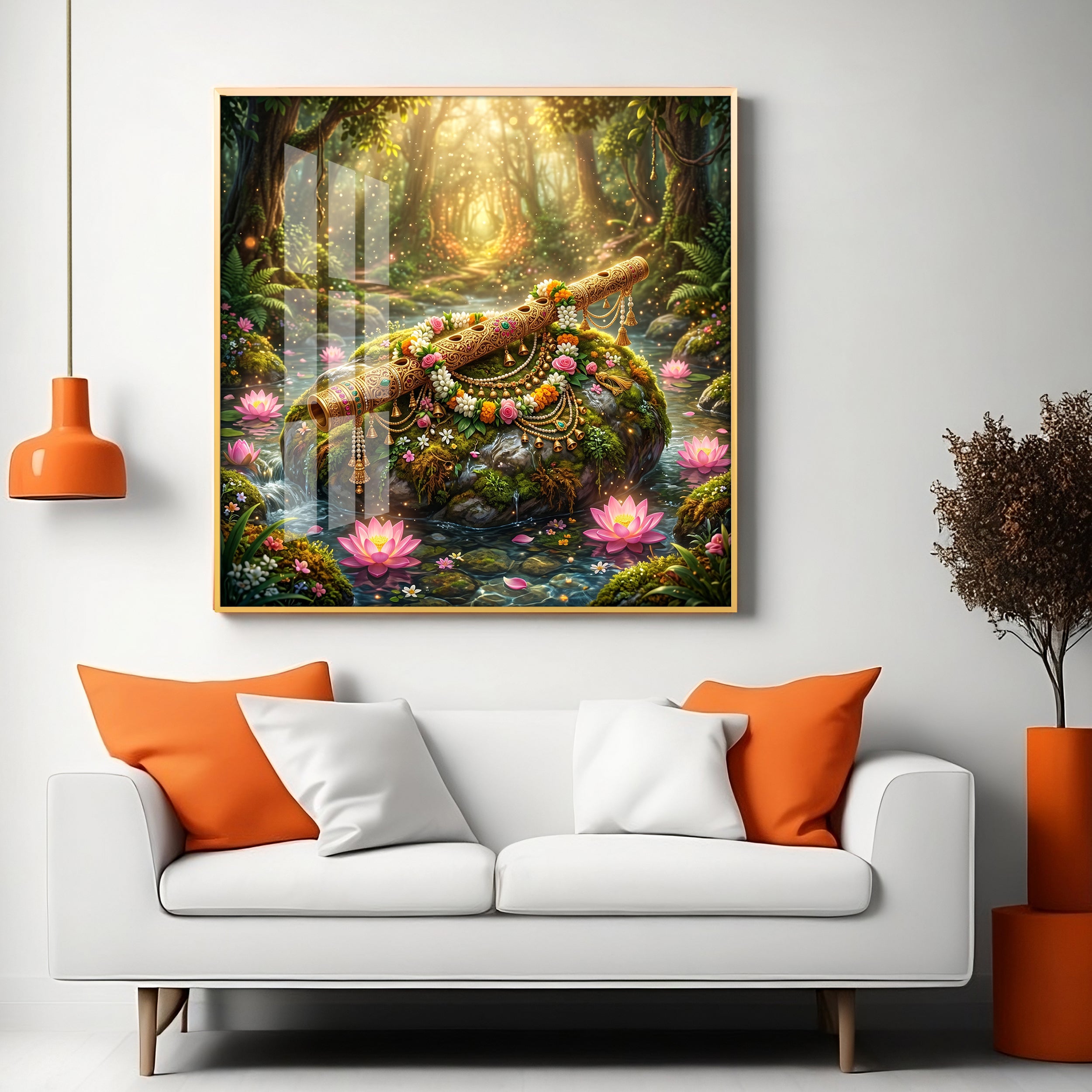 Beautiful Flute Premium Acrylic Square Wall Art