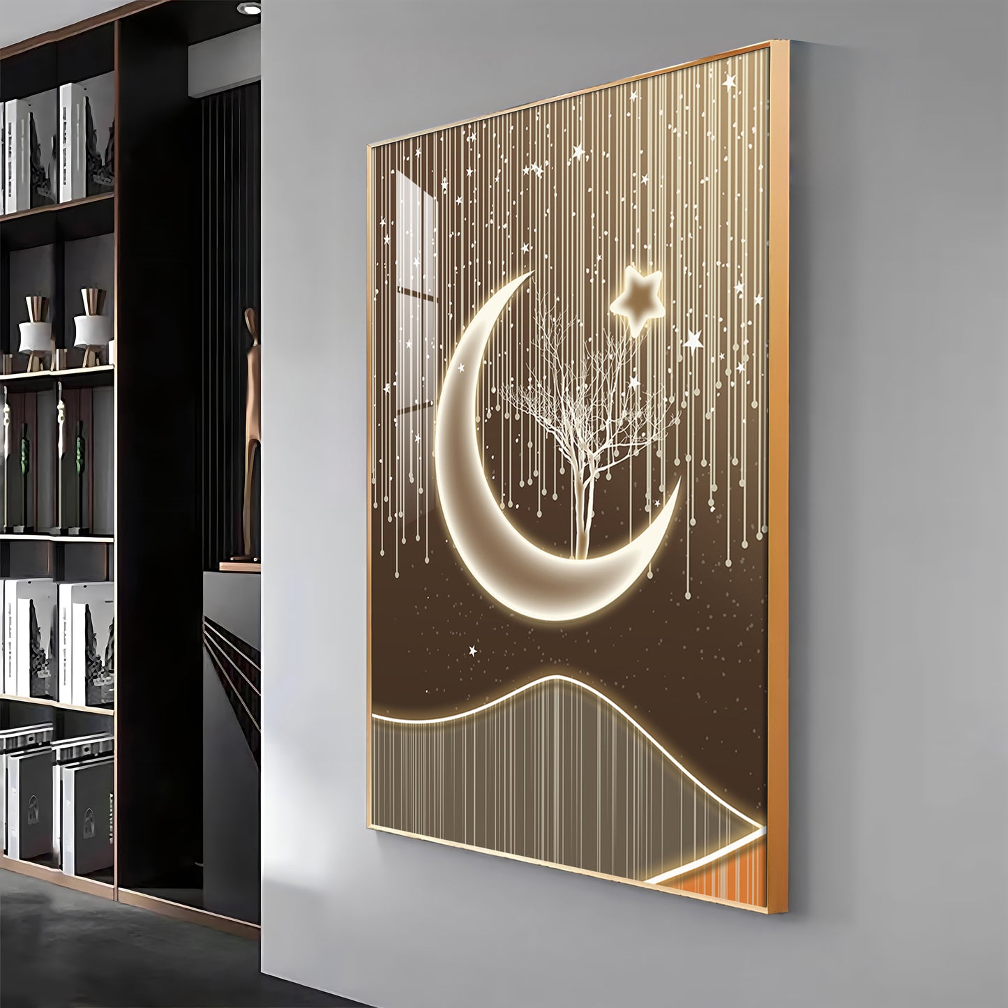 Half Moon Premium Acrylic Vertical Wall Art