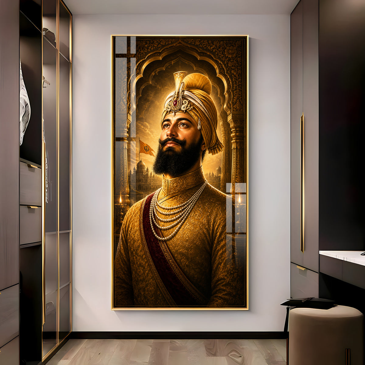 Spiritual Guru Gobind Singh Ji Premium Acrylic Vertical Wall Art