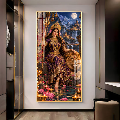 Divine Maa Jagdamba Premium Acrylic Vertical Wall Art