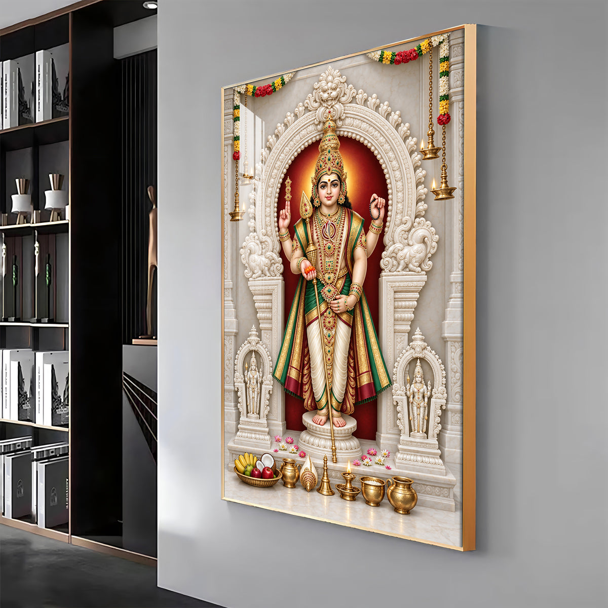 Murugan With Vel Premium Acrylic Vertical Wall Art