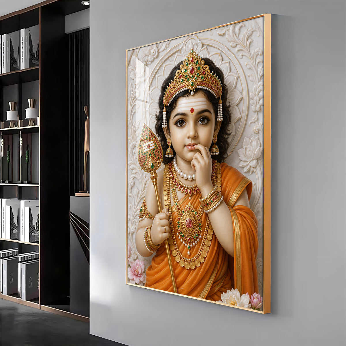 Bala Murugan Premium Acrylic Vertical Wall Art