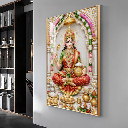 Goddess Annapurna Premium Acrylic Vertical Wall Art