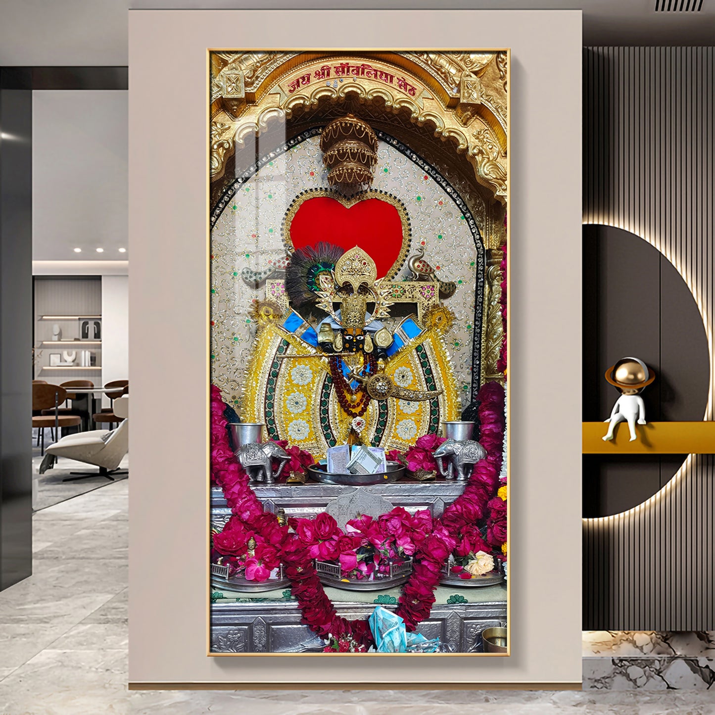 Shri Sanwaliya Seth Ji Premium Acrylic Vertical Wall Art
