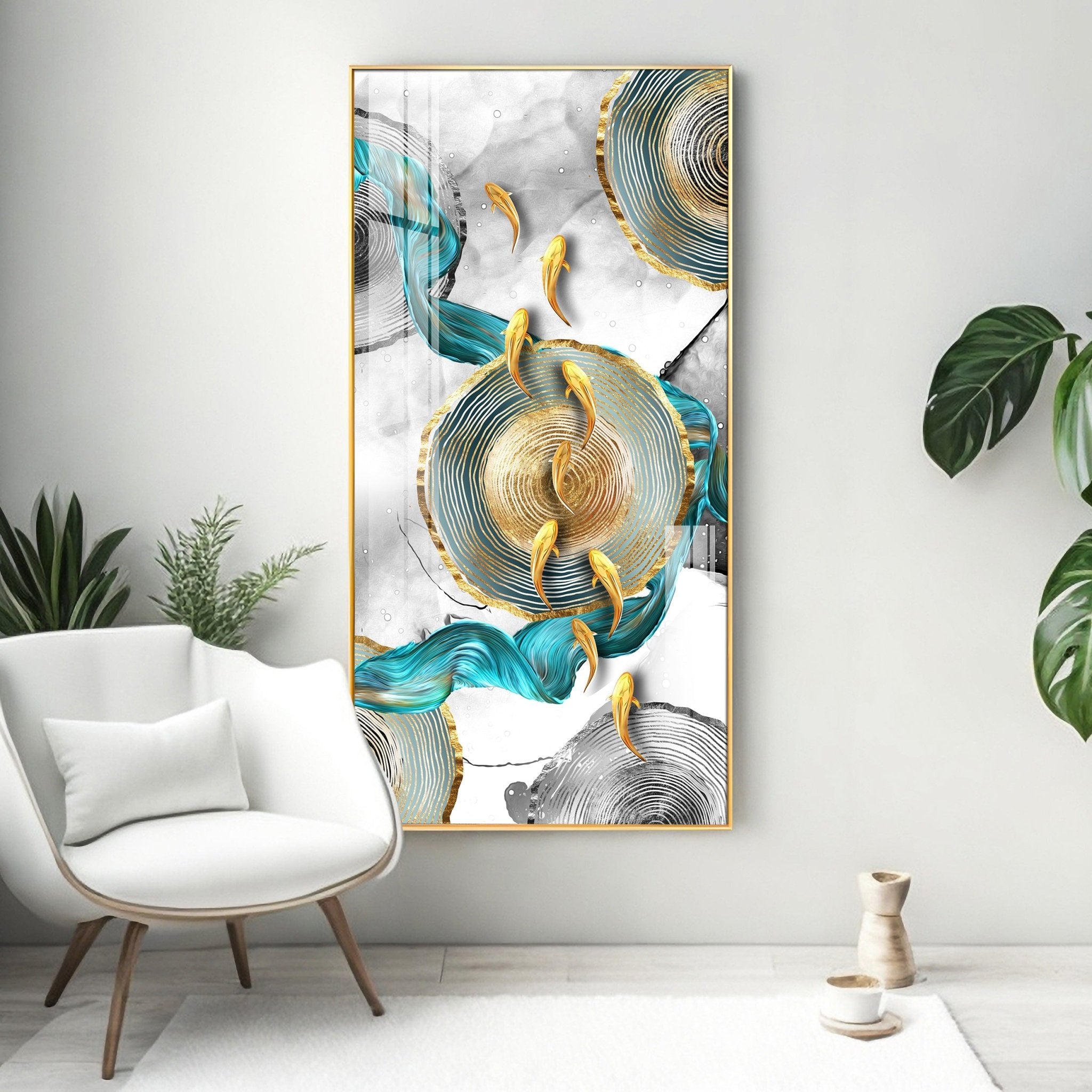 Goldfish Haven Premium Acrylic Vertical Wall Art - The Next Decor